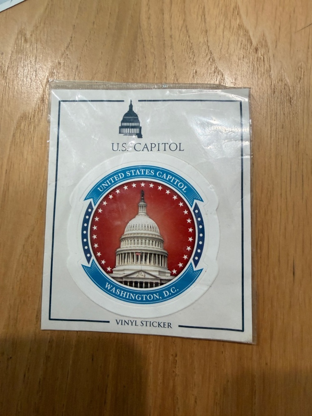 US Capitol sticker– Red, Blue, White